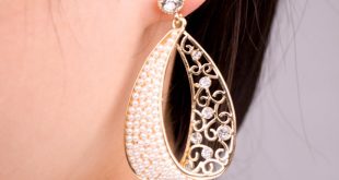 trendy earrings korea pearl gold plated rhinestone fashion trendy jewelry earrings for  women[4931 EZOSKIZ